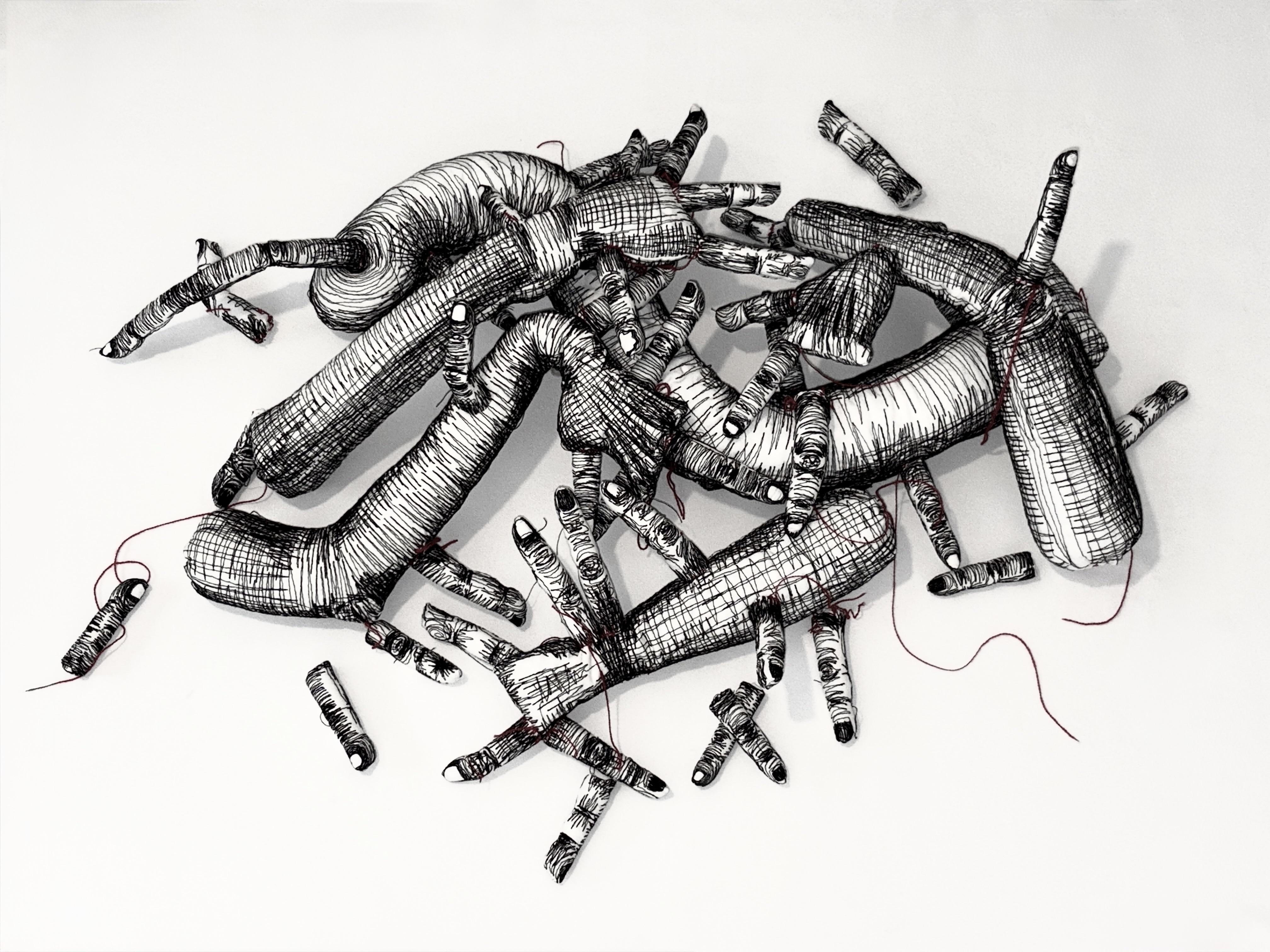 나뭇가지처럼 뻗고 휘어